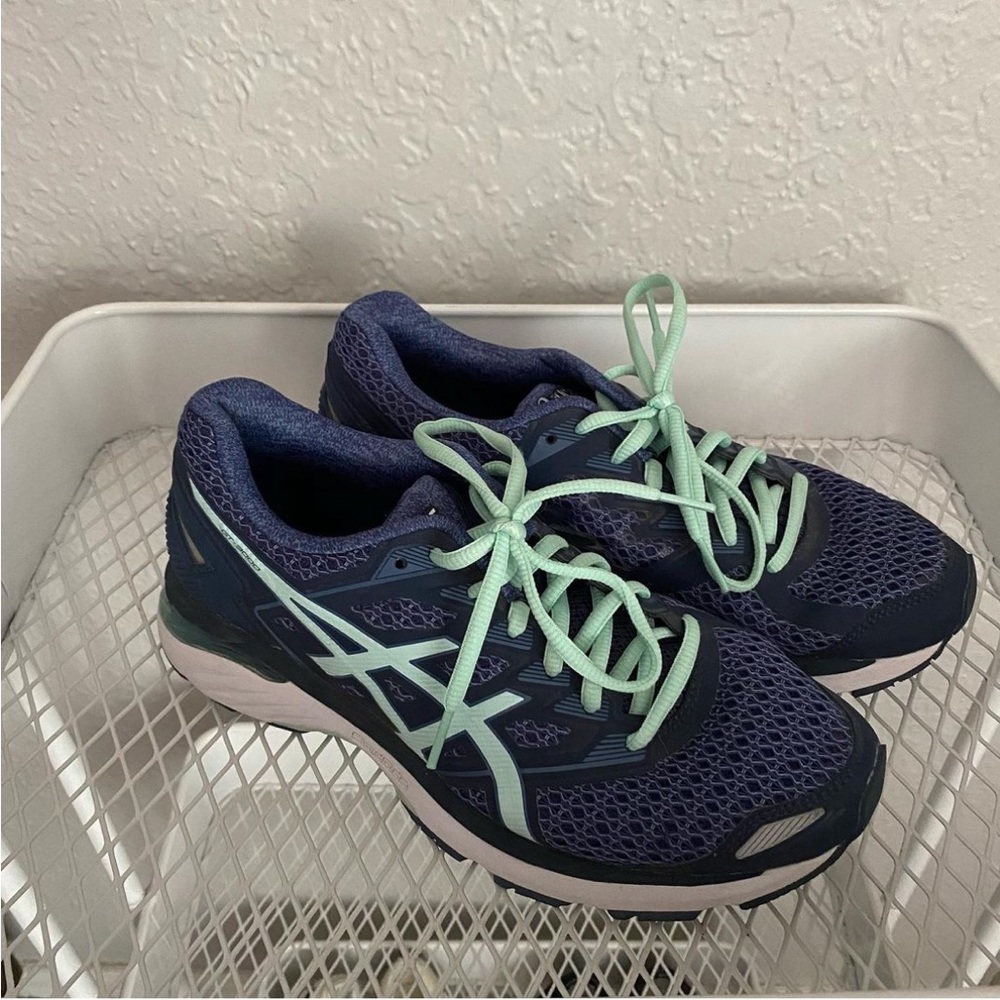 ASICS running shoes navy/teal